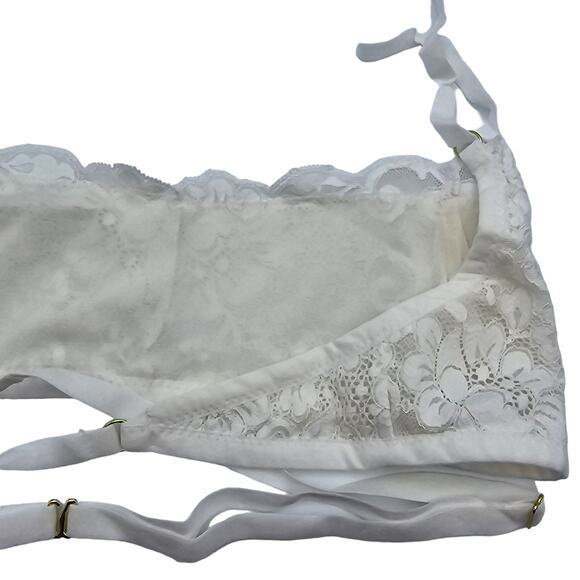 Free People We Are HAH Womans size XL Don't Cross Me Halter Bralette White NEW - Picture 4 of 8